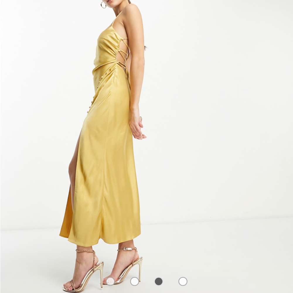 ASOS Gold Backless Women's Dress